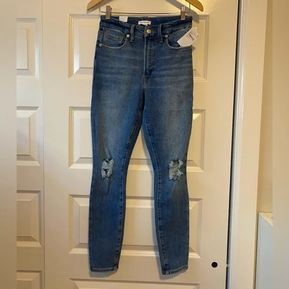 Good American Good Waist Indigo Skinny Leg Jean - Picture 3 of 5